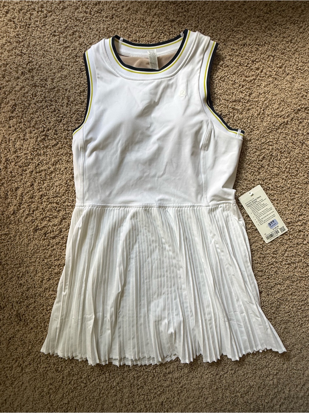 NWT Lululemon Varsity Scoop Neck Tennis Dress - 12